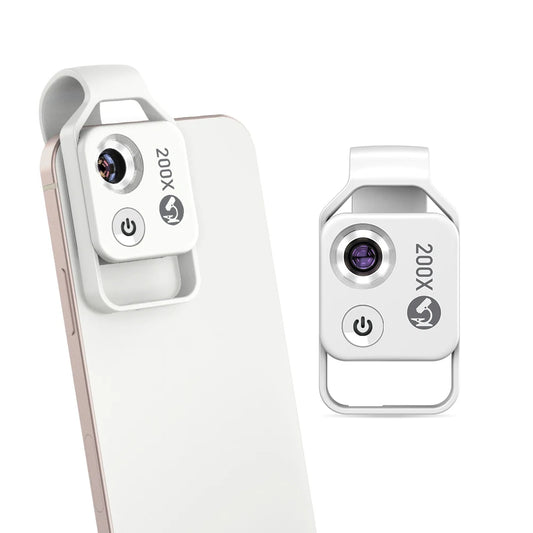 APEXEL 200X Microscope Lens HD Macro Lenses Jewelry Lens with LED Light Pocket Mobile Lenses for iPhone Xiaomi All Smartphones