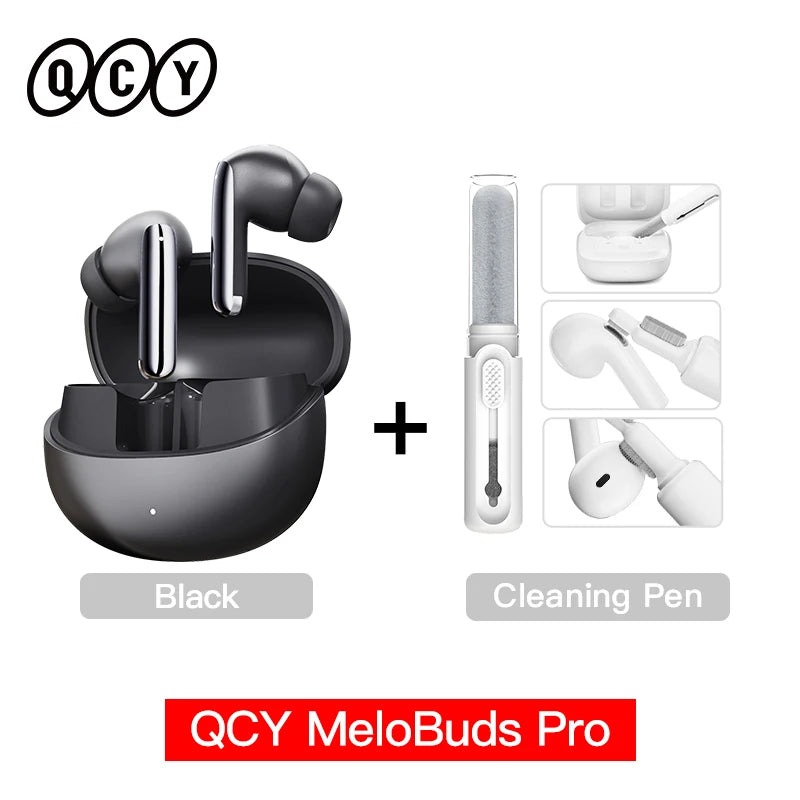 QCY MeloBuds Pro ANC Bluetooth 5.3 Earphones Wireless 46dB Hybrid ANC Hi-Res LDAC Earbuds 6 Mic Headphones 34H In-Ear Detection