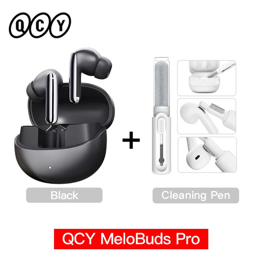 QCY MeloBuds Pro ANC Bluetooth 5.3 Earphones Wireless 46dB Hybrid ANC Hi-Res LDAC Earbuds 6 Mic Headphones 34H In-Ear Detection