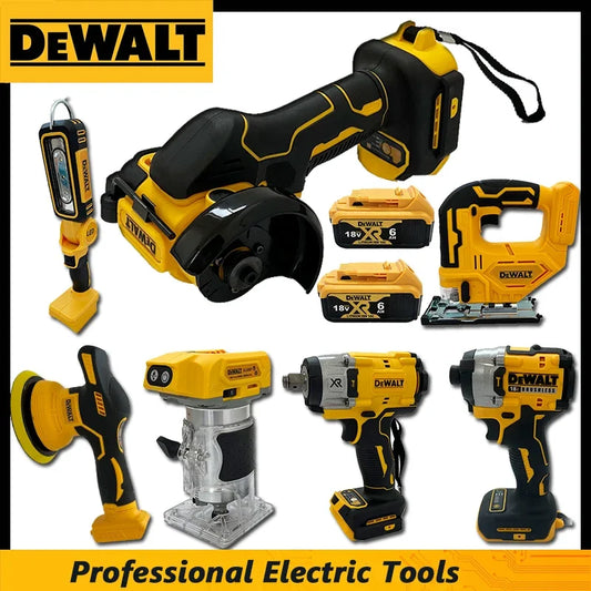 DeWalt Multifunctional Power Tools: Cordless Brushless Angle Grinder, Cutter, Electric Wrench, Polisher, Air Pump, Heat Gun
