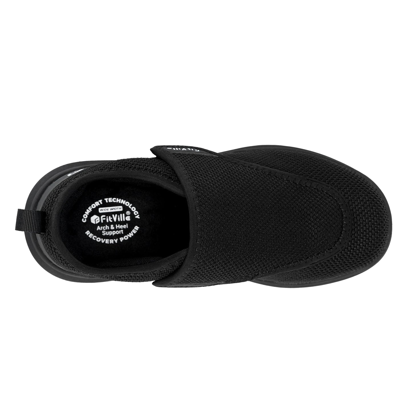 FitVille Extra Wide Men's Diabetic Shoes for Elder Orthopedics Feet Swollen Adjustable Walking Shoe Elderly Foot Pain Relief