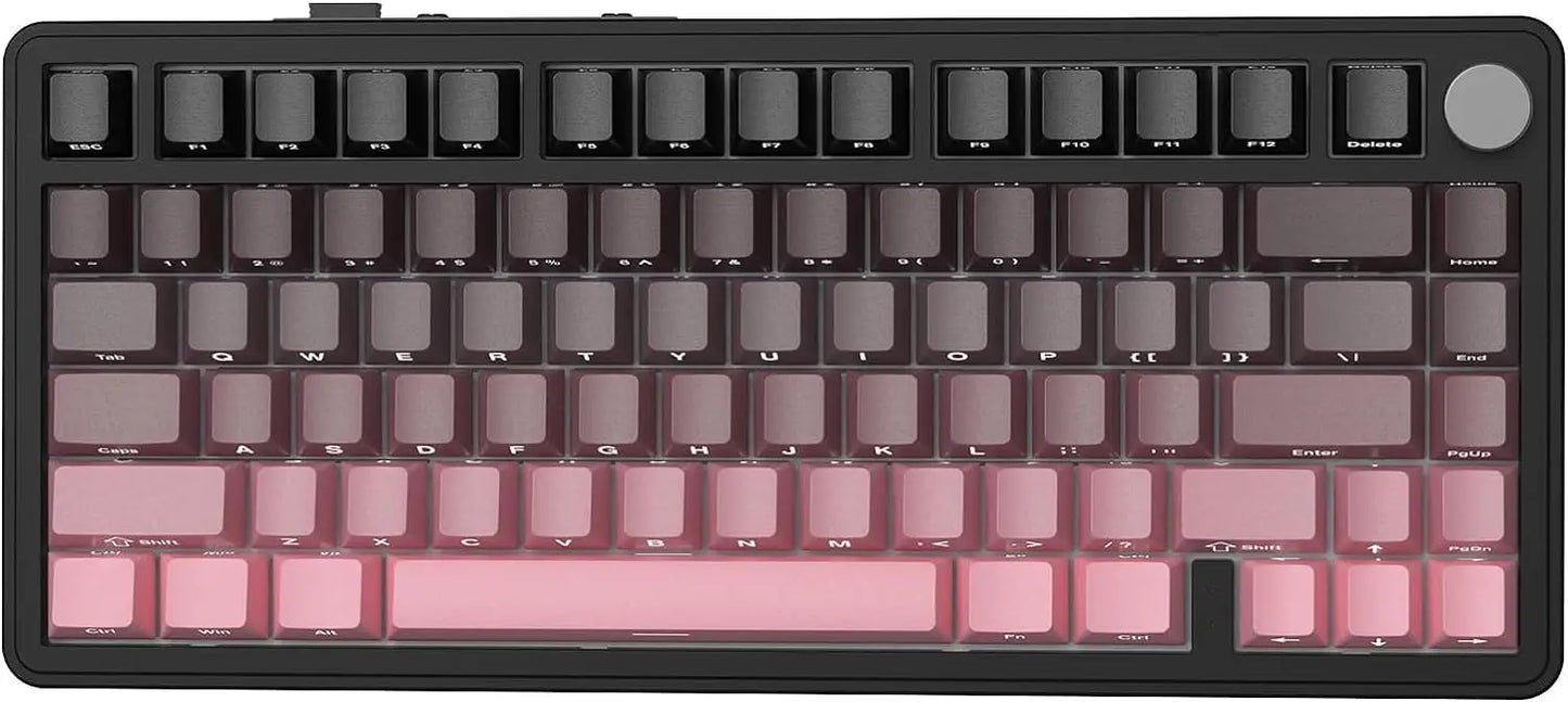 ATTACK SHARK X85 Wireless Mechanical Gaming Keyboard,TKL 82 Keys,Gasket Structure,Knob,RGB Hot Swappable Custom Keyboard