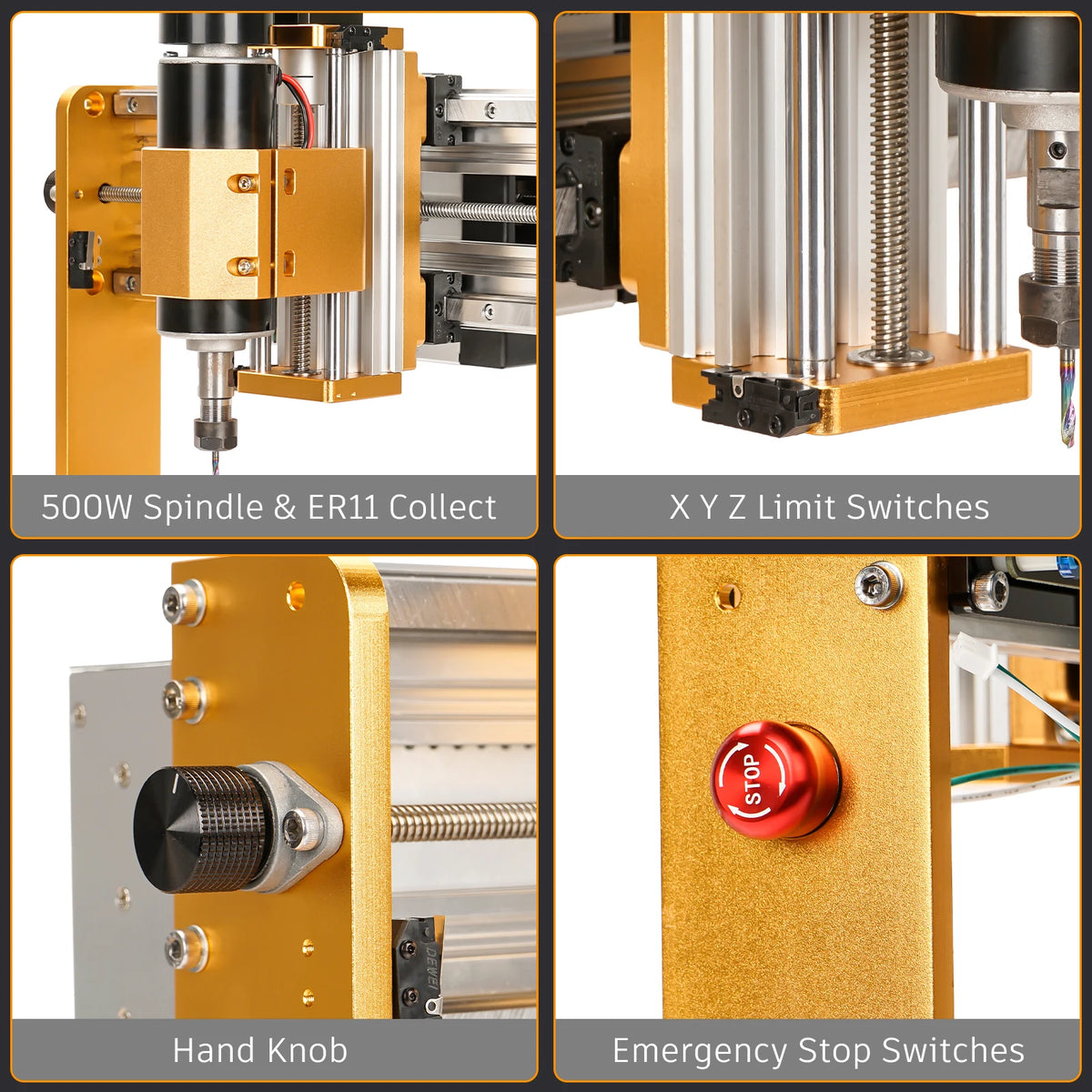 CNC Router Machine 3018Pro Ultra with 500W Spindle for Wood Metal Acrylic MDF Carving , 3 Axis Milling Cutting Machine