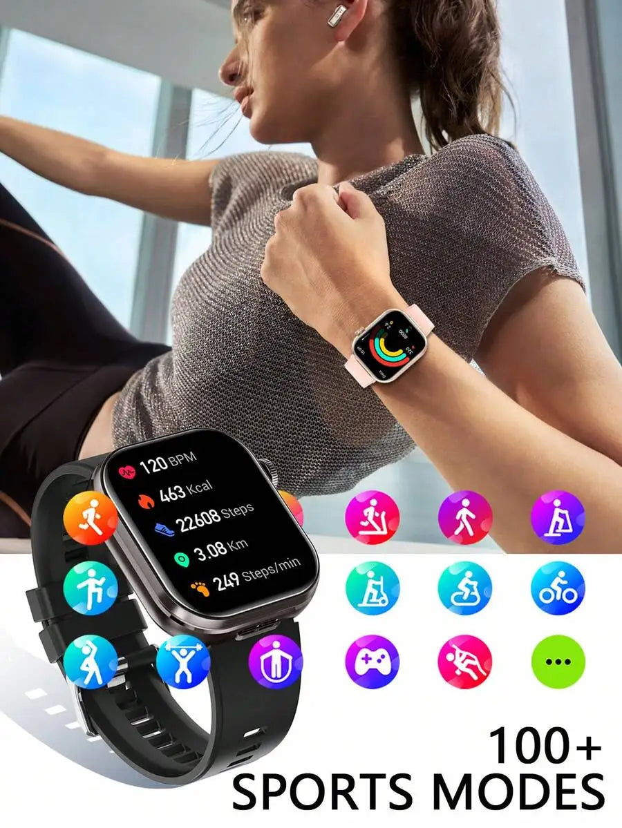 2-In-1 Smartwatch With Built-In Earbuds For Women Men - Remote Camera Control, Music Playback, Weather Check, Stopwatch, Multiple Sports Modes - Ideal Holiday Gift, Sports Watch |       Dual Display Watch, Compatible With IOS