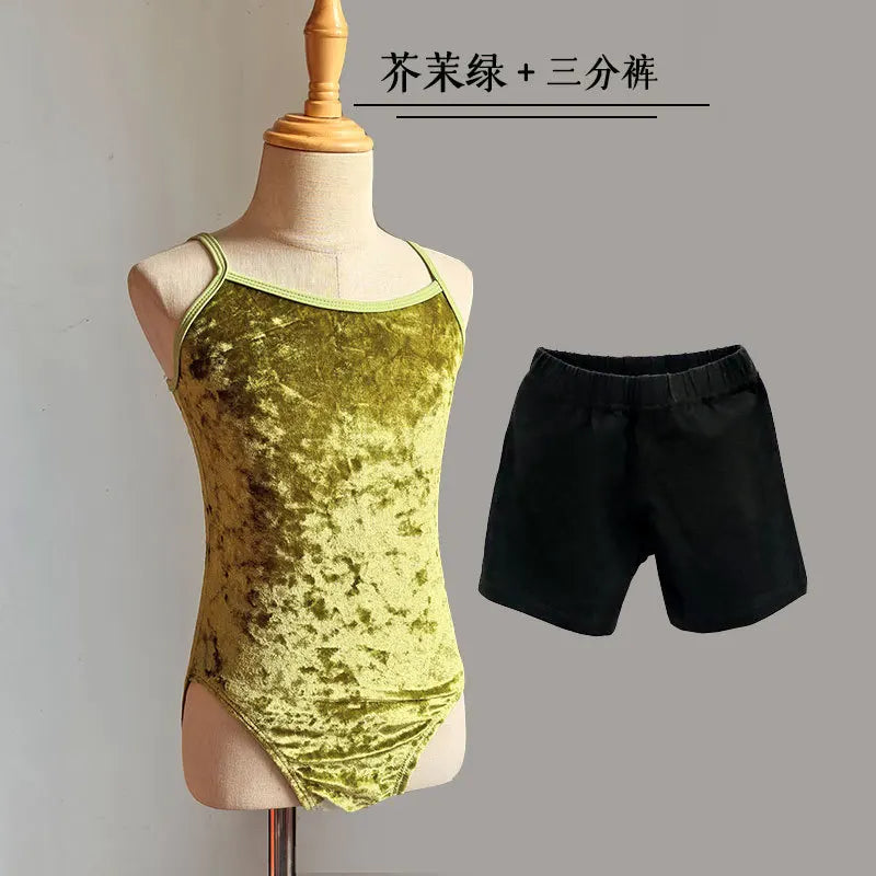 Girl's Gymnastics Leotard Ballet Training Suit Kids Jumpsuits Summer Ballet Outfits Leotards for Girls Clothing Children's Sets