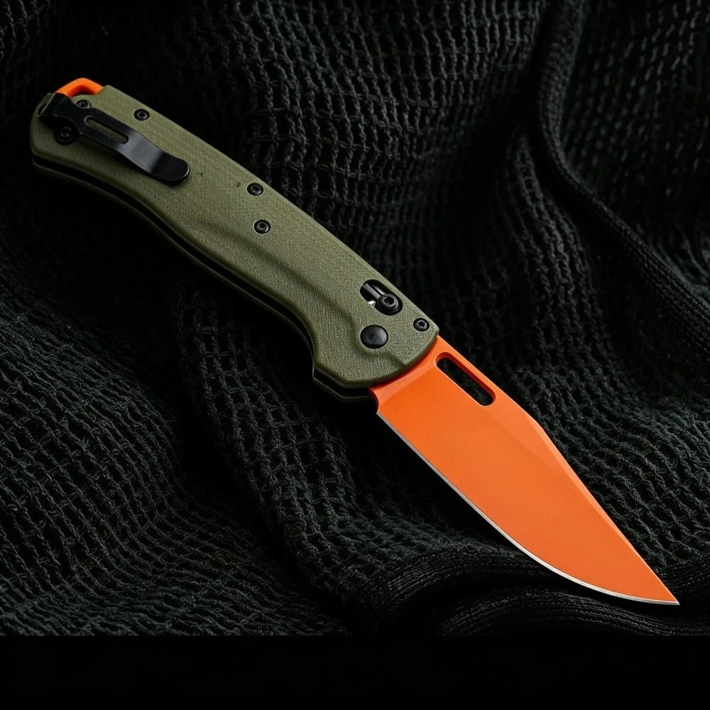 BM 15535 G10 Handle Locking Pocket Knife For Outdoor Use