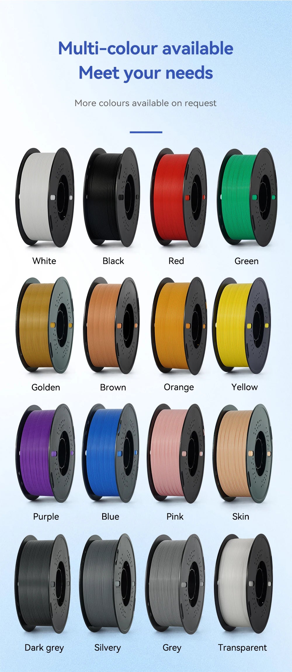 KINGROON 10KG PLA/PETG Filament 1.75mm 3D Printing Plastic Material Accuracy ±0.03mm Fast Shipping Fit Most FDM Printers