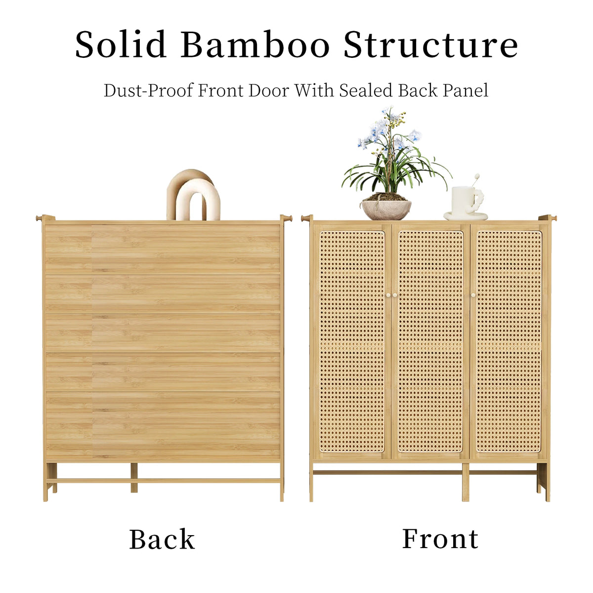 Wisfor Bamboo Shoe Rack Organizer 6 Tier Shelves Entryway Storage