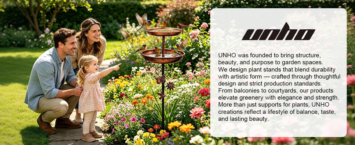 Outdoor Double-Layer Bird Feeder Birdbaths Bowl Freestanding Bird Bath Stand for Garden Yard Patio Decor with 5-Pronged Base