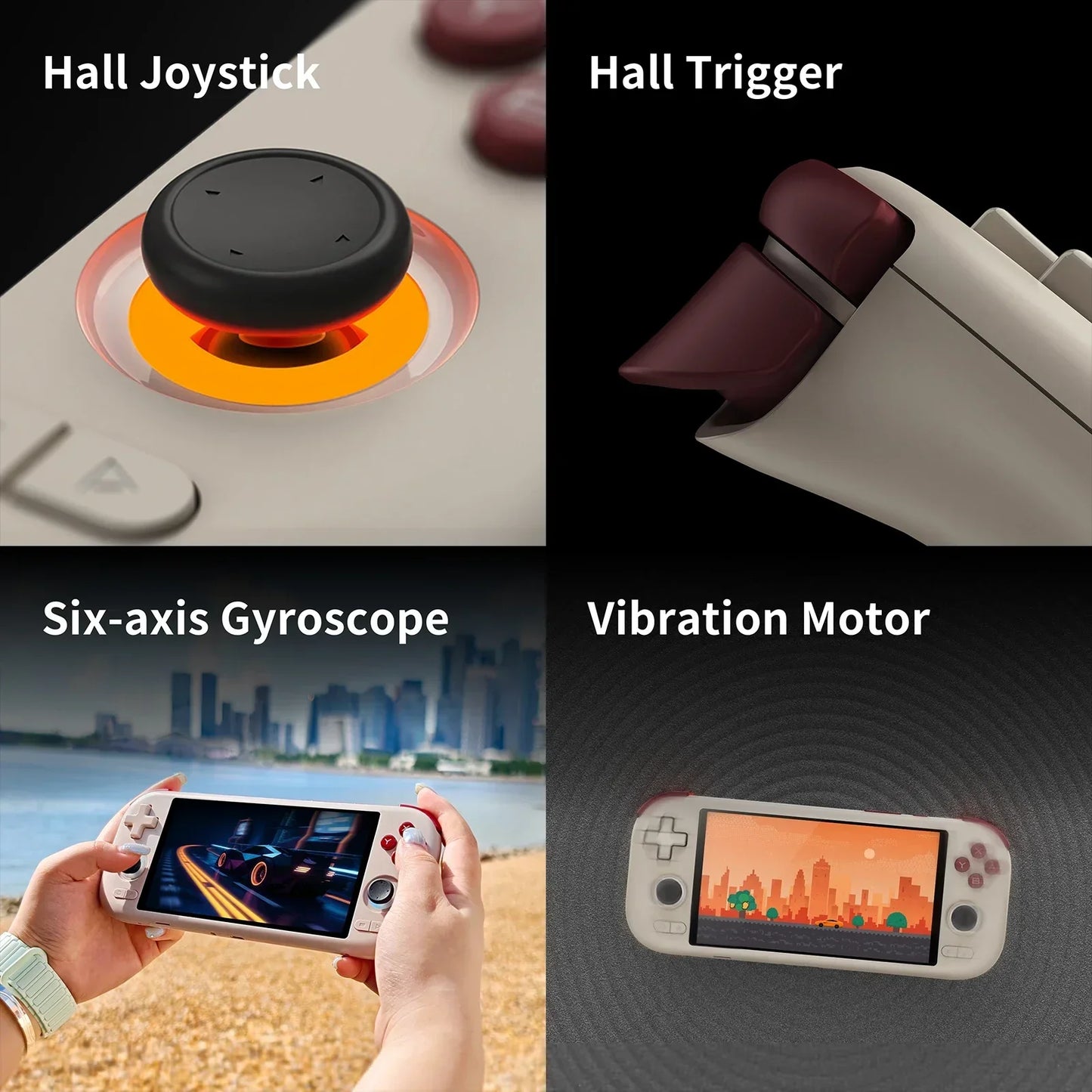 Ampown MANGMI AIR X Handheld Game Console Snapdragon 662 5.5'' Touchscreen Android 14 Active Cooling Fan 15W Fast Charging RGB