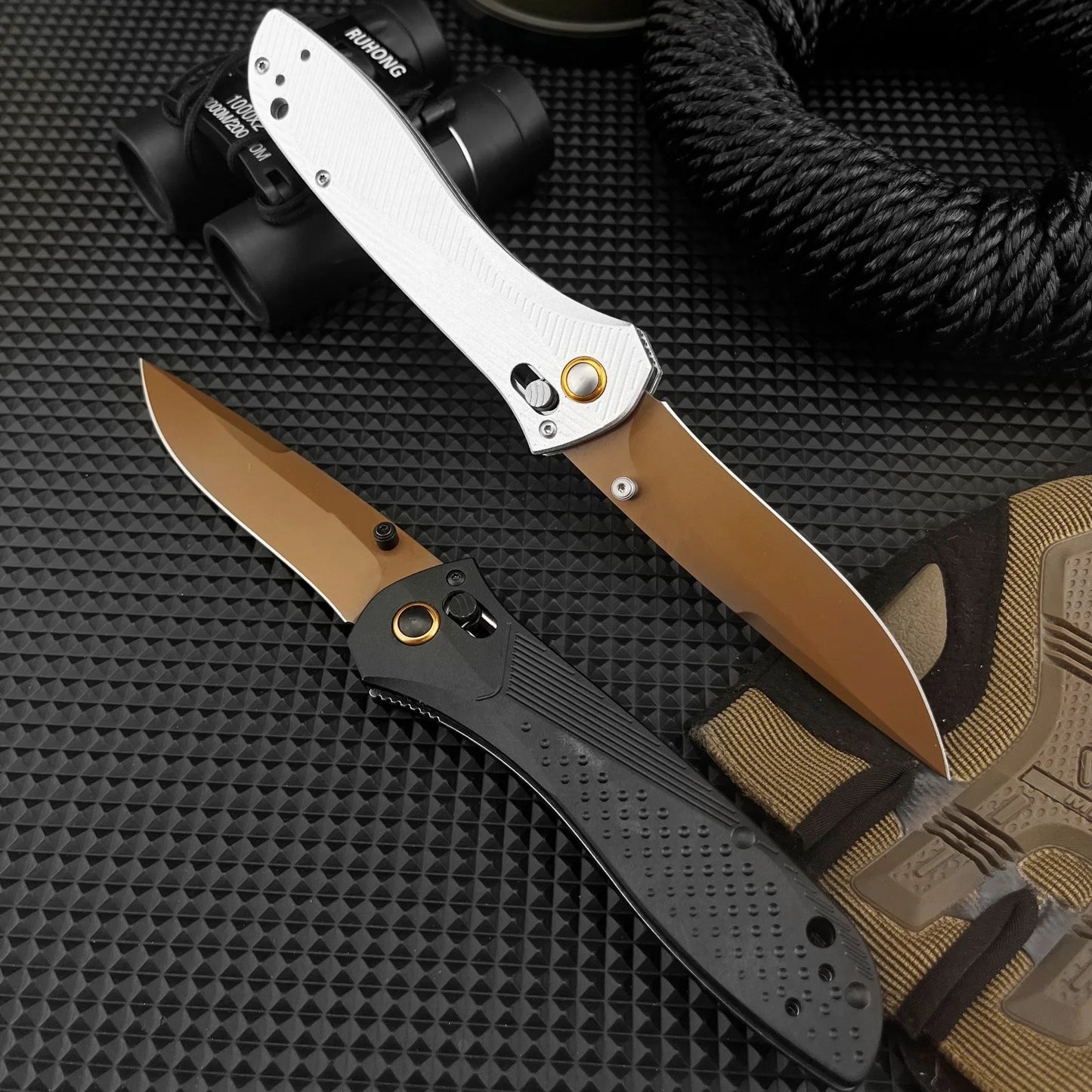 Factory Direct 710 Silver Handle Folding Pocket Knife, 9Cr18MoV Sharp Blade with Light Aviation Aluminum Handle, Custom Logo Engraving Supported, Gift Knife for Birthday & Holiday, Wholesale & Retail Available, US Local Wareh