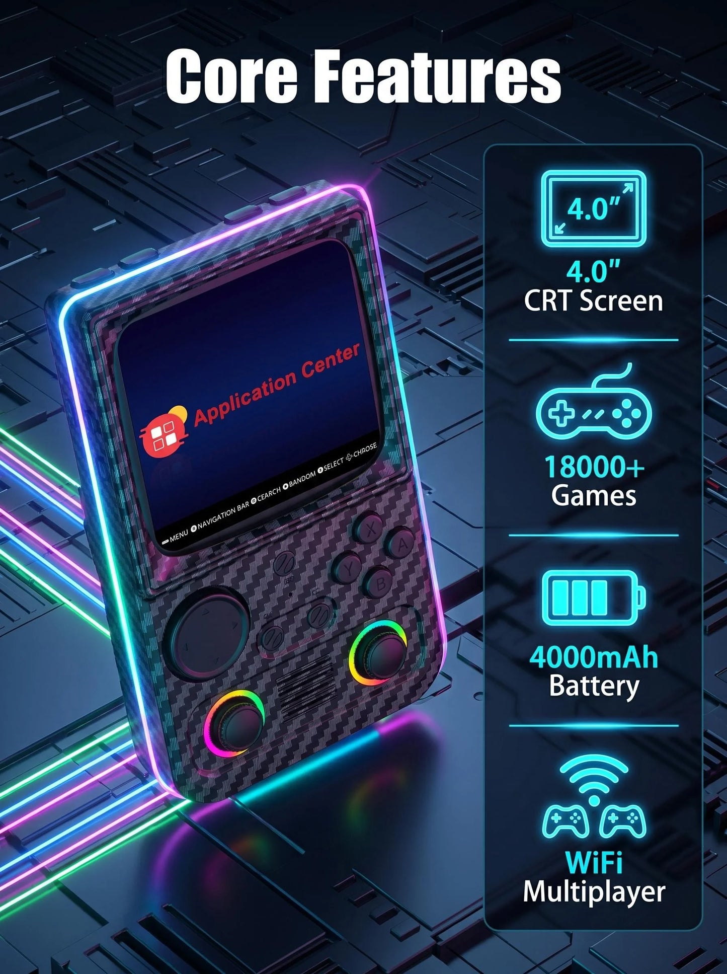 AISLPC R36T MAX Retro TV Handheld Game Console 18000+Games Wi-Fi Multiplayer 4.0" IPS Screen Portable Pocket Video Player