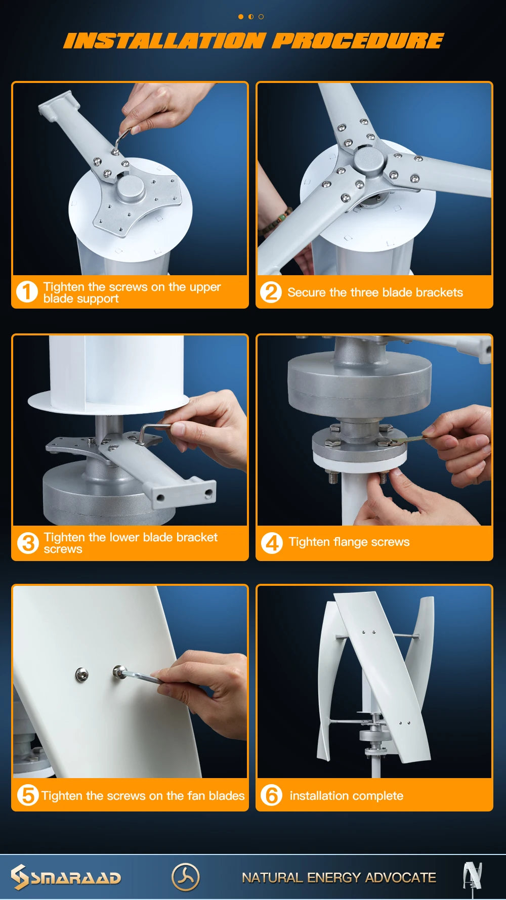 5000W 10000W Vertical Wind Turbine  12V/24V/48V Low Noise Free MPPT Controller Duty-Free Delivery In Poland