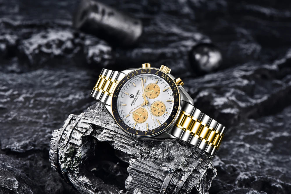 PAGANI DESIGN 1701 Moon Men's Watches Luxury Chronograph Quartz Watch For Men AR Sapphire Glass 100M Waterproof Wristwatch 2026