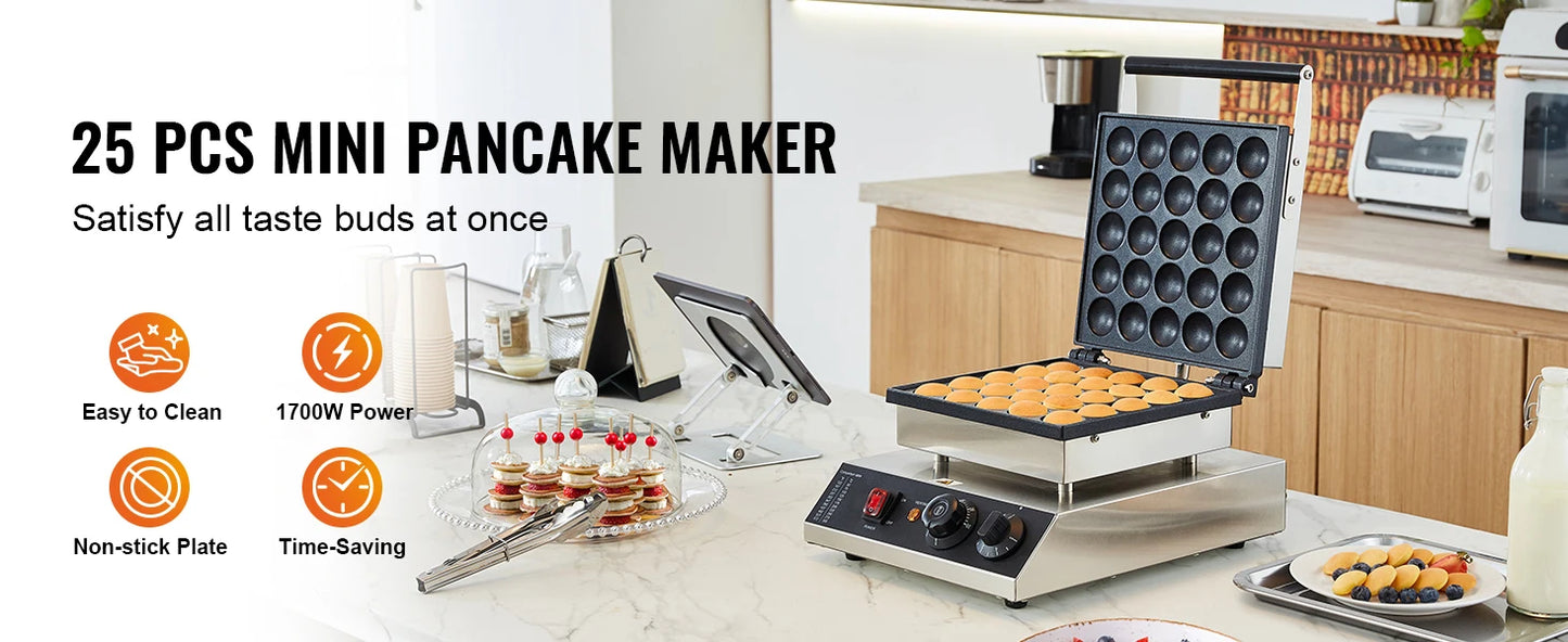 SucceBuy Electric Waffle Maker 25PCS Mini Dutch Pancake Maker Dorayaki Machine Waffreras Kitchen Home Appliance Snack Gaufriers