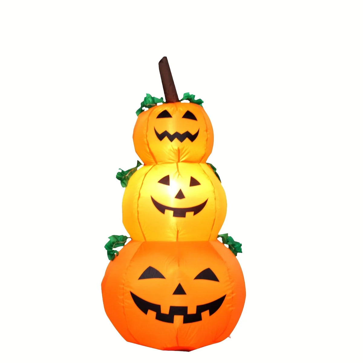 3.9FT LED Halloween Inflatable Pumpkin Decoration Stacked Pumpkins Blow Up with Built-in Lights Outdoor Airblown Yard Decor for Garden Lawn Porch Party Glowing Pumpkin Photobooth Prop New Arrivals
