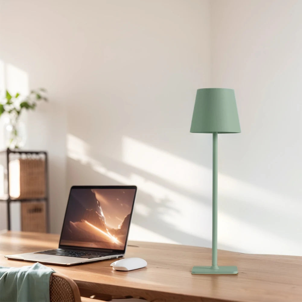 Alloet Cordless Table Lamp USB Rechargeable Dimmable Ambience Three Color