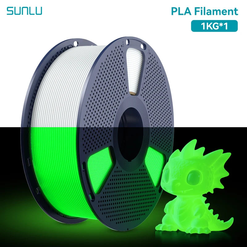 SUNLU PLA Glow in Dark PLA Filament Neatly Wound Luminous 1.75mm 1KG/Roll Fit Most FDM 3D Printer Fast Shipping EU Warehouse