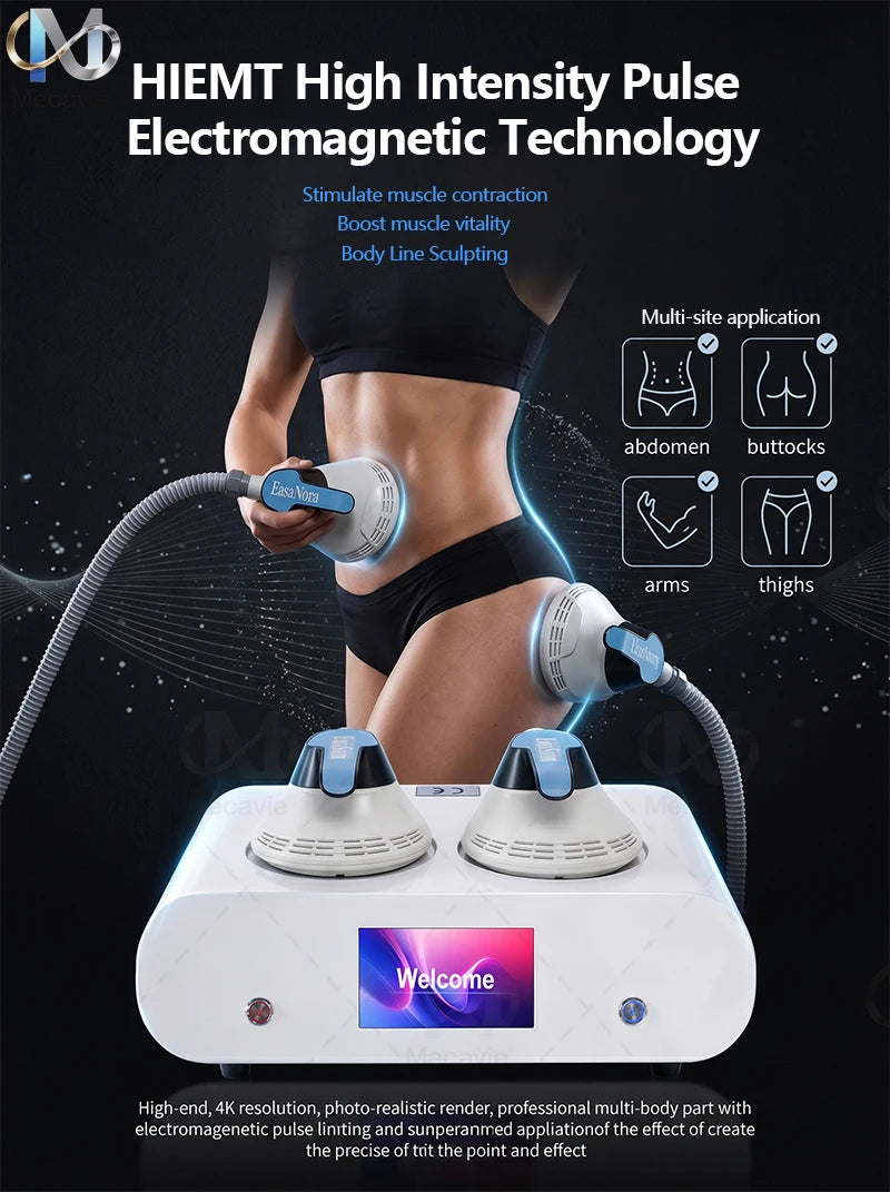 Vibration Pulse Electromagnetic Body Shaping HIEMT EMSnova RF High Intensity Professional Muscle Growth And Fat Burning Machine