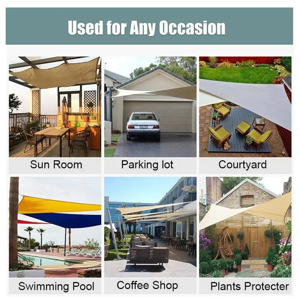 Waterproof Sun Shelter Sunshade Protection Shade Sail Awning Camping Shade Cloth Large For Outdoor Canopy Garden Patio 40%OFF
