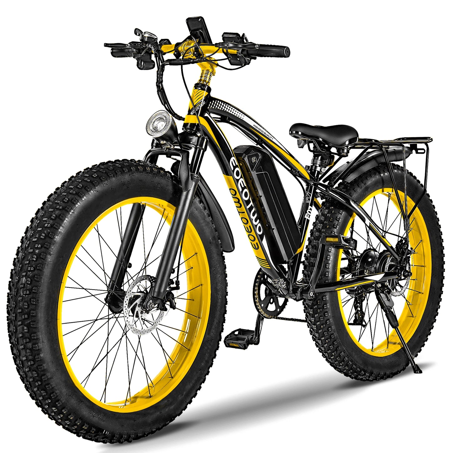 EOEOTWO 26" Fat Tire Electric Bike for Adults, 1000W Motor 1500W Peak, 48V 15Ah Battery, 34 MPH Max Speed, Up to 60 Miles Long Range