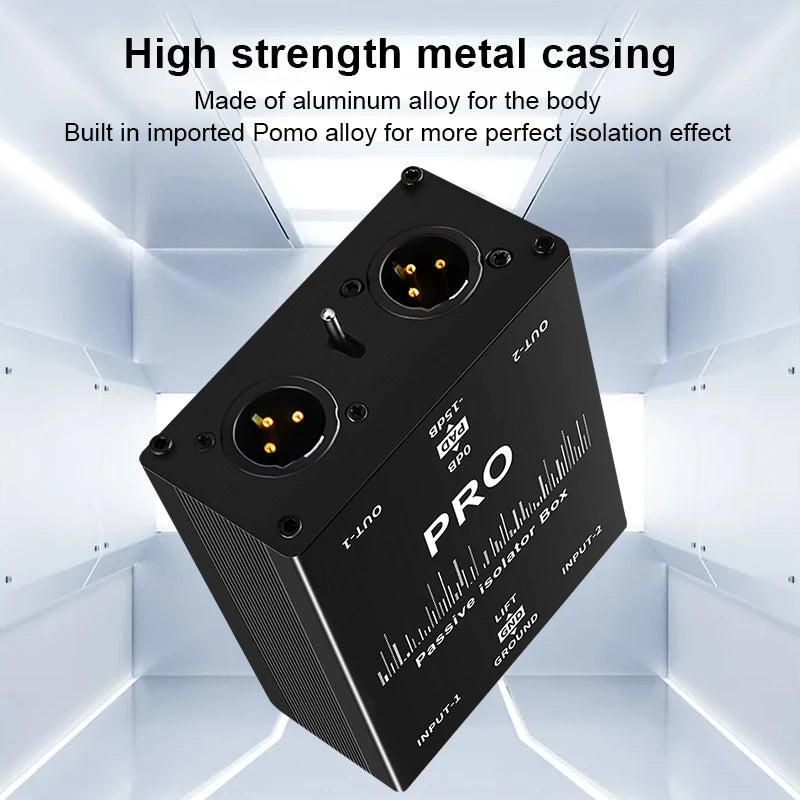 Audio Isolator Noise Reduction DI Ground Box 6.35 to Cannon Stereo Agricultural Electric Guitar Sound Card Show Noise Eliminatio