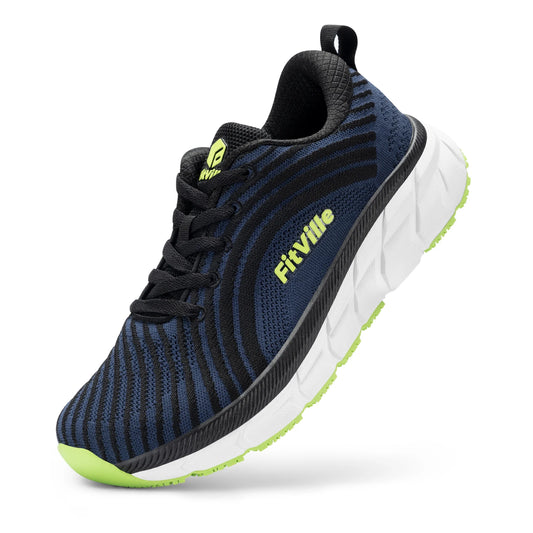 FitVille Wide Toe Box Shoes for Men Cushioned Well Extra Wide Width Shoes Non Slip Wide Lightweight Breathable Running Shoes