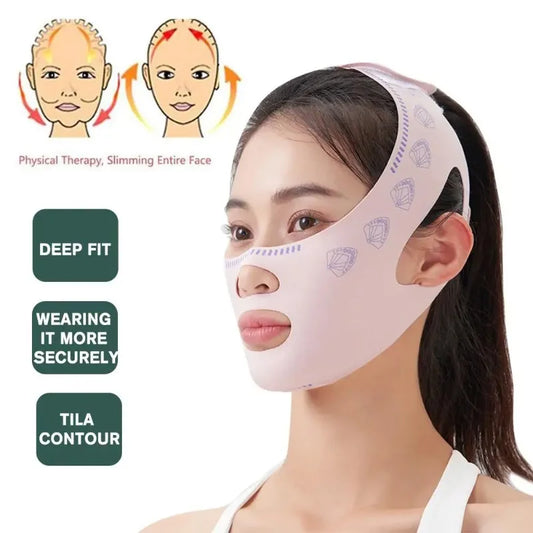 Reusable Adjustable Elastic Night Facial Wrap Breathable Comfort Face Care Band Household Auxiliary Beauty Accessory For Sleeping