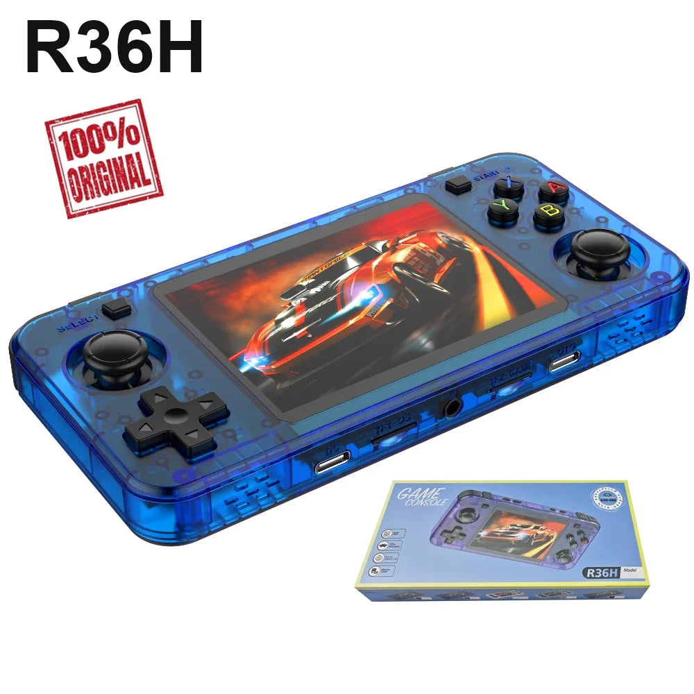 BOYHOM R36H Dual-RAM & Genuine Linux ARKOS Retro Handheld Classic Game Consoles 3.5 inch IPS Screen Portable Video Player