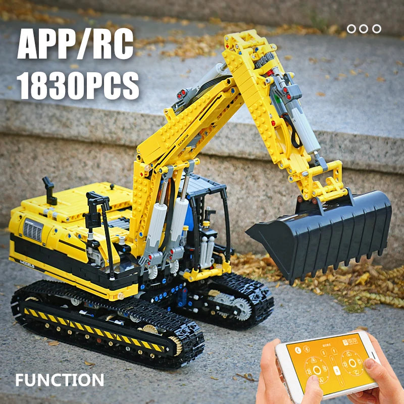 Mould King 13112 Technical Car Toys The Motorized MOC-2513 Excavator Building Block Assembly Excavator Brick Kids Christmas Gift