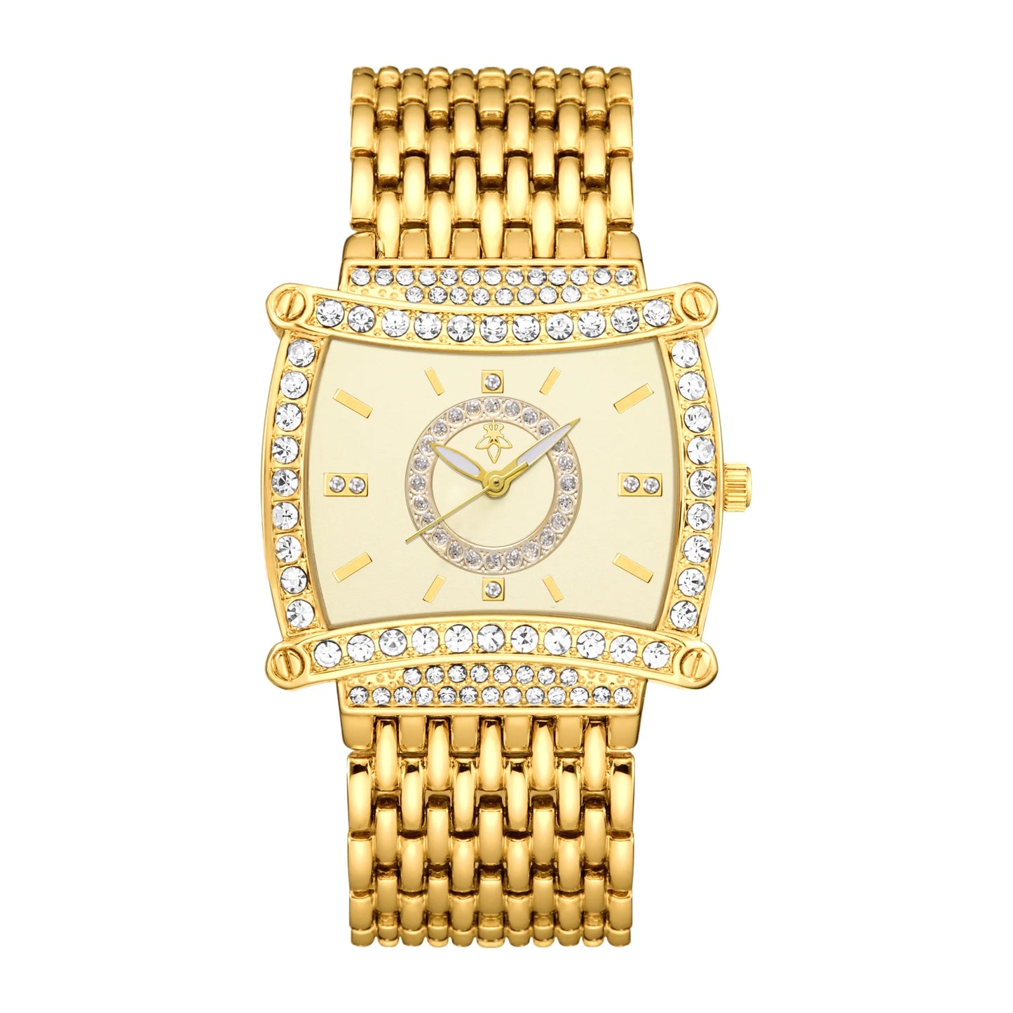 YaLaLuSi Fashion Waterproof Sports Watch Women, Gold Diamond Black Dial Square Wristwatch, Luxury Dress Timepiece, Free Shipping