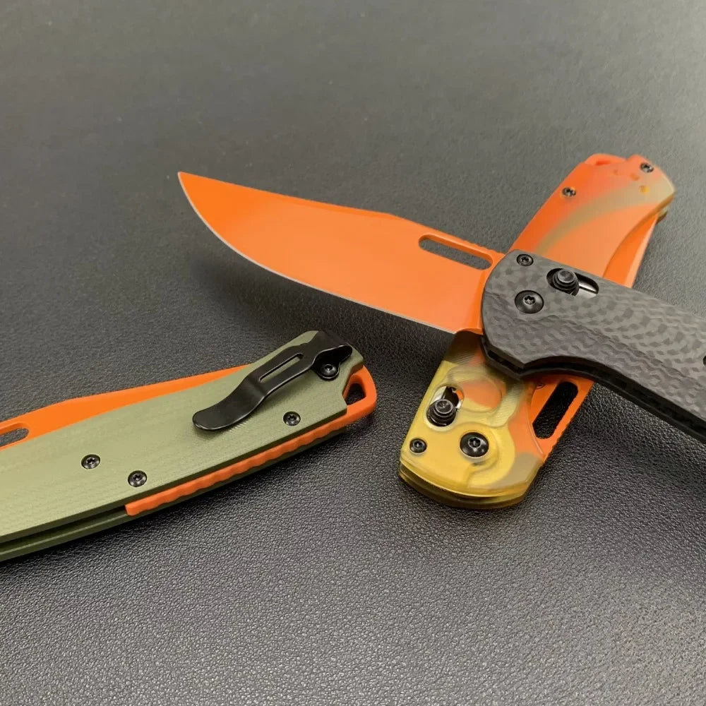 DIY 8CR18MOV Stainless Steel Folding Pocket Survival Knife For Camping