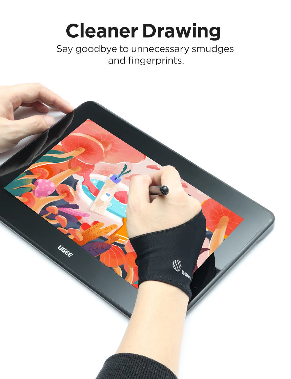 UGEE Drawing Glove Free Size for Graphics Drawing Tablet Digital Pen Tablet 1 piece