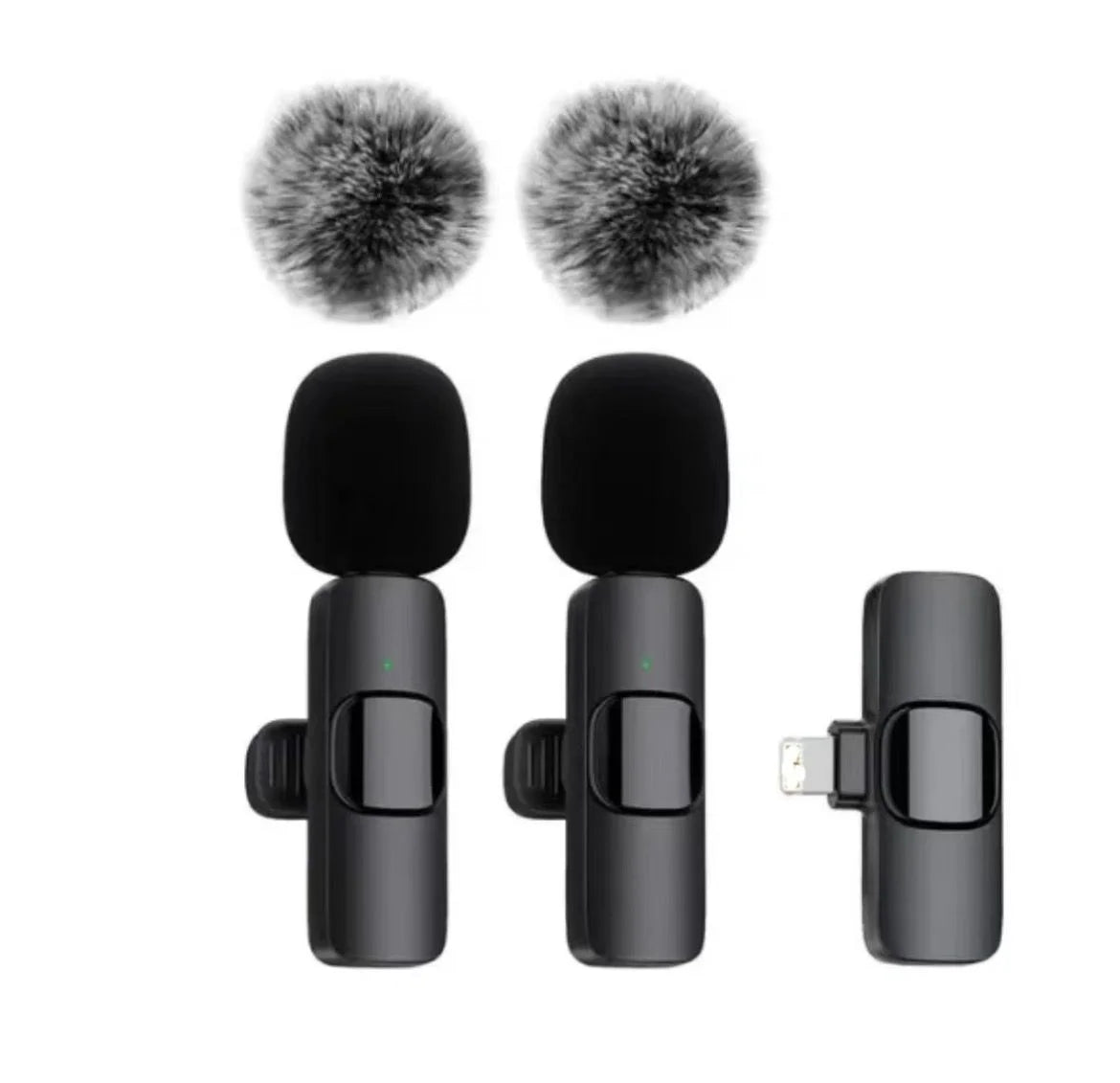 LISM Wireless Lavalier Microphones Two Pack Clip-On For iPhone Android