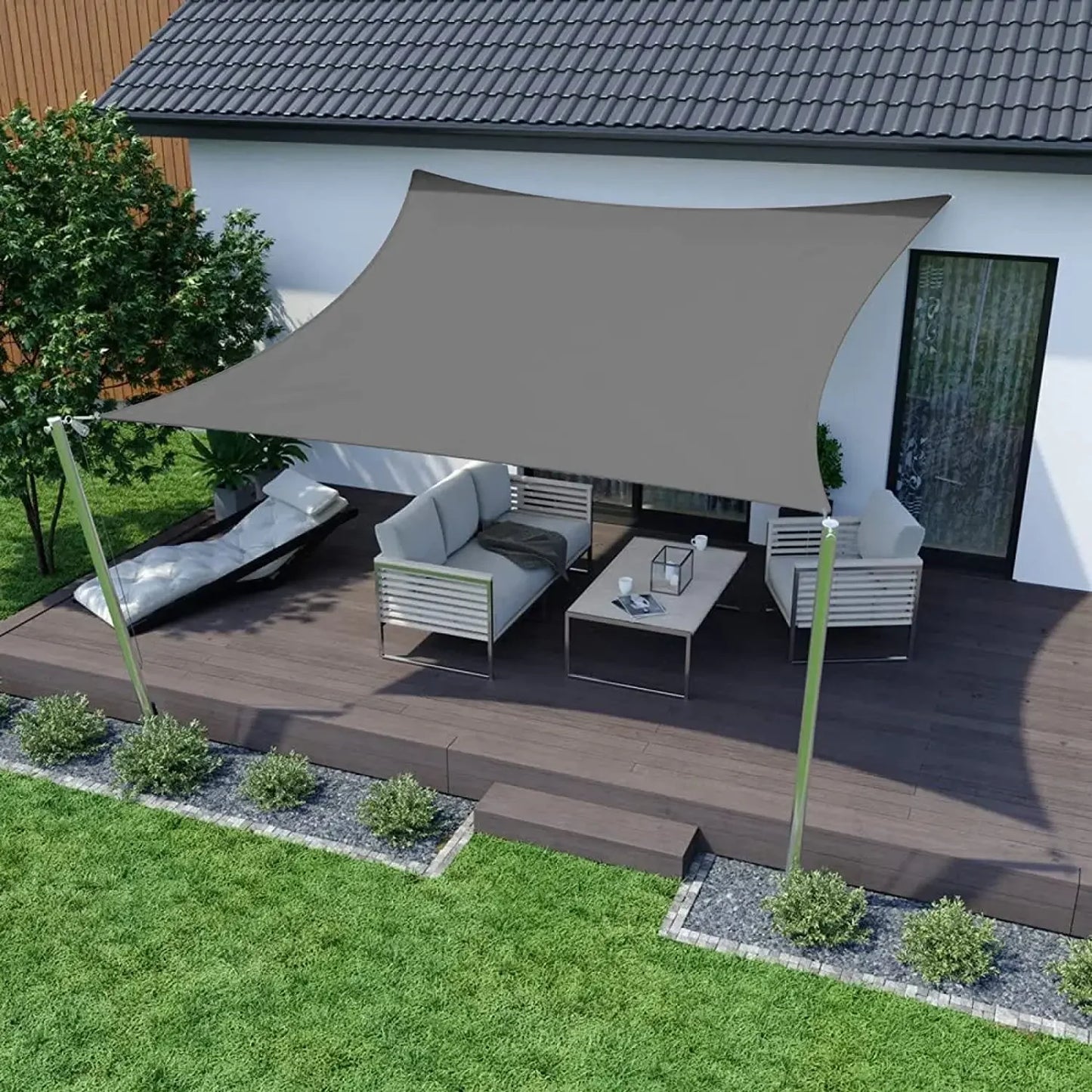 Waterproof Sun Shelter Sunshade Protection Shade Sail Awning Camping Shade Cloth Large For Outdoor Canopy Garden Patio 40%OFF