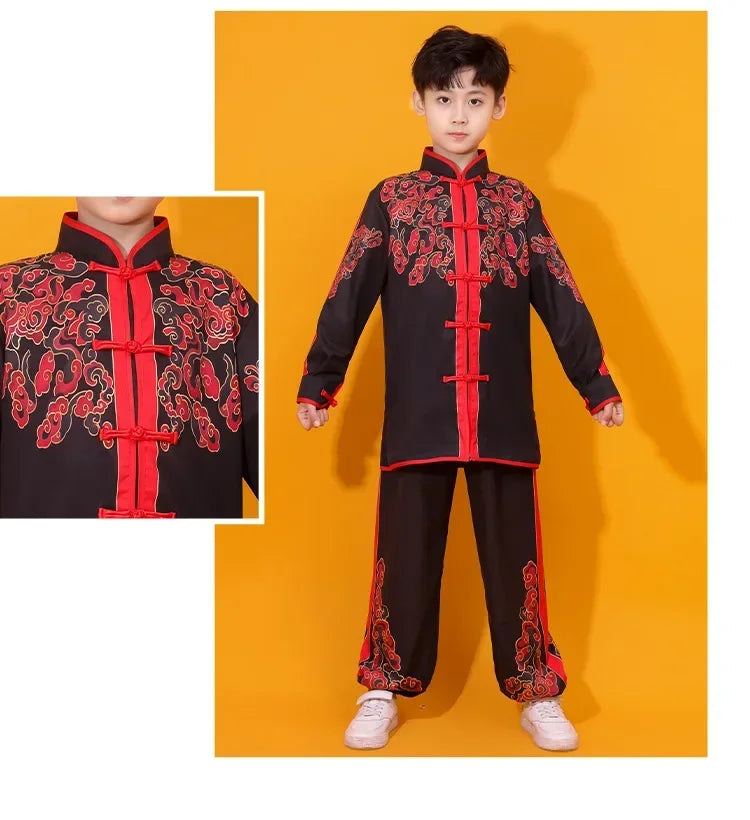 Chinese Kung Fu Uniform Children Wushu Sets Baby Martial Arts Costumes Girl Suit Perform Outfit Kids Clothes Boy Tai Chi Set