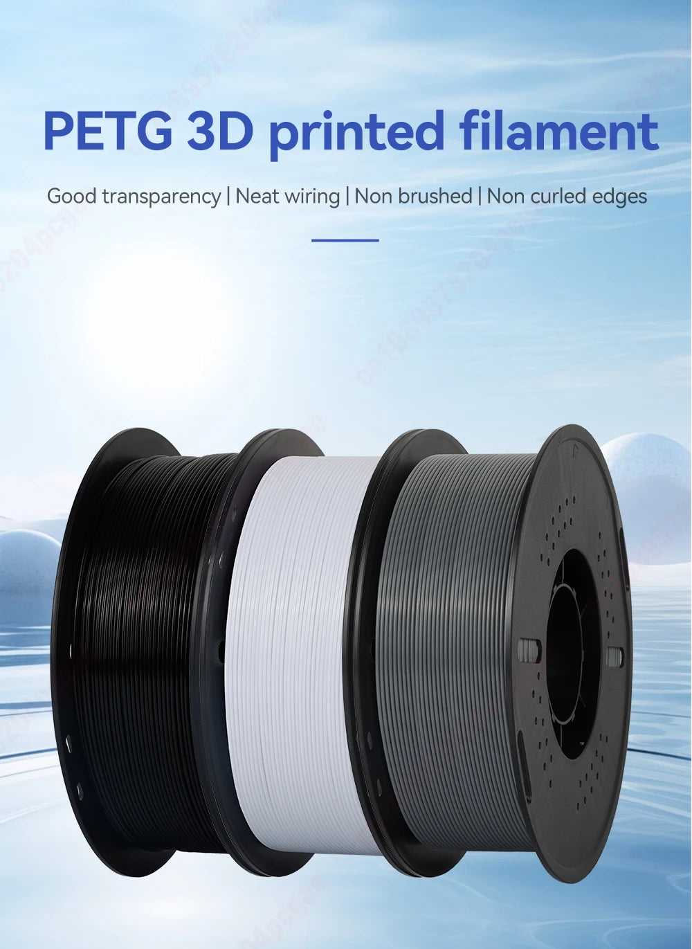 KINGROON 10KG PLA/PETG Filament 1.75mm 3D Printing Plastic Material Accuracy ±0.03mm Fast Shipping Fit Most FDM Printers