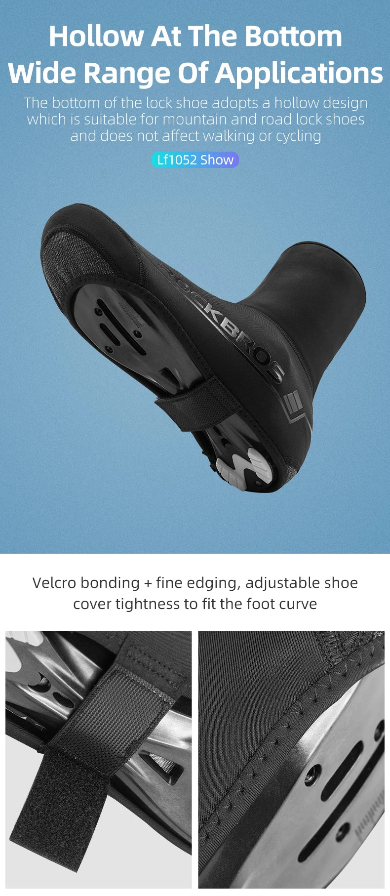 ROCKBROS Cycling Shoes Cover Reflective Dustproof Waterproof Overshoes Bicycle Locking Shoes Protector MTB Road Bike Shoes Cover