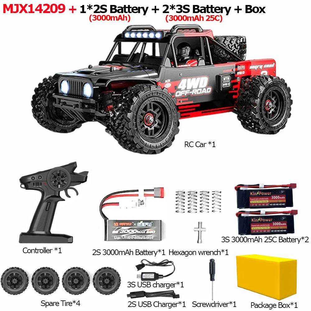 MJX 14209 1/14 RC Car Hyper Go 75km/h Brushless 2.4G Remote Control 4WD Off-road Racing RC Truck Hobby RC Toy Gift
