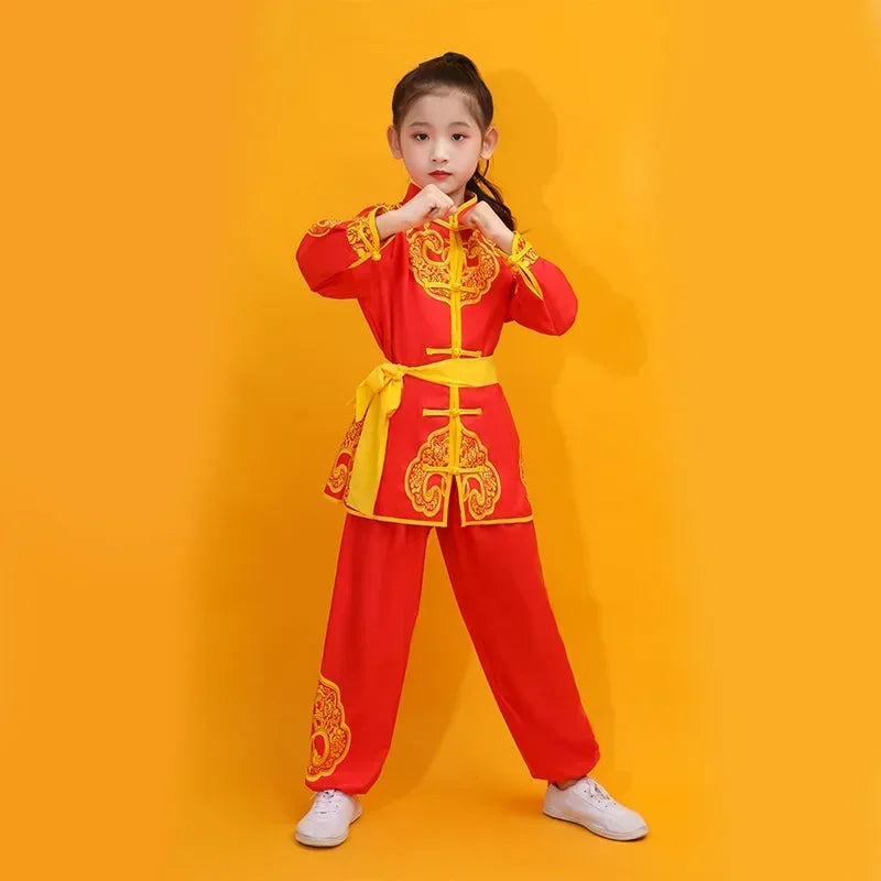 Chinese Kung Fu Uniform Children Wushu Sets Baby Martial Arts Costumes Girl Suit Perform Outfit Kids Clothes Boy Tai Chi Set
