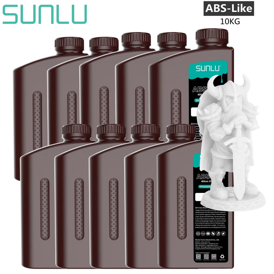 SUNLU UV ABS Like Resin 405nm 10KG Low Odor And Low Shrinkage For LCD 3D Printer Printing Material 3D Printing Fast  Shipping