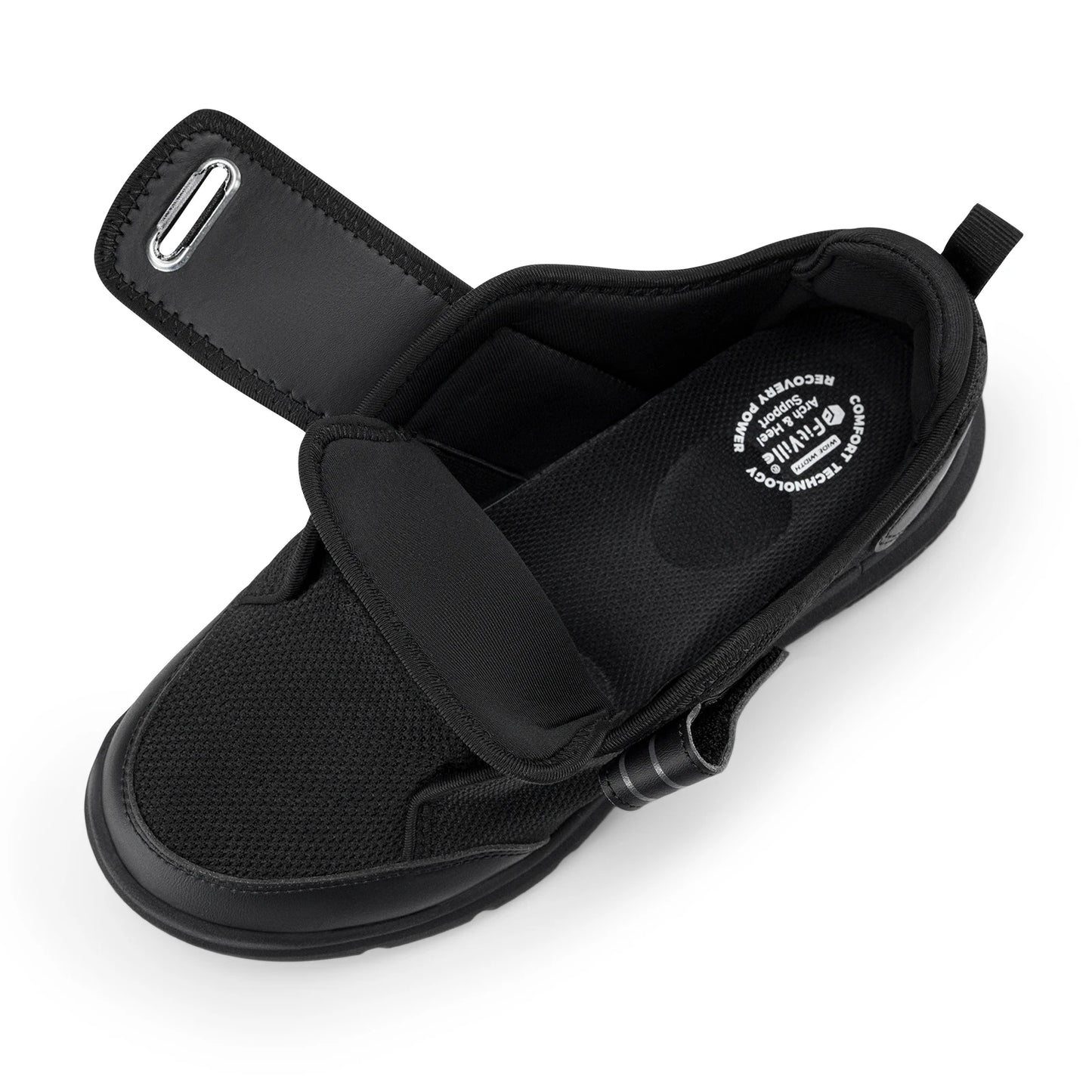 FitVille Diabetic Shoes for Men Extra Wide Hook and Loop Walking Shoes for Elderly for Swollen Feet Foot Pain Relief Neuropathy