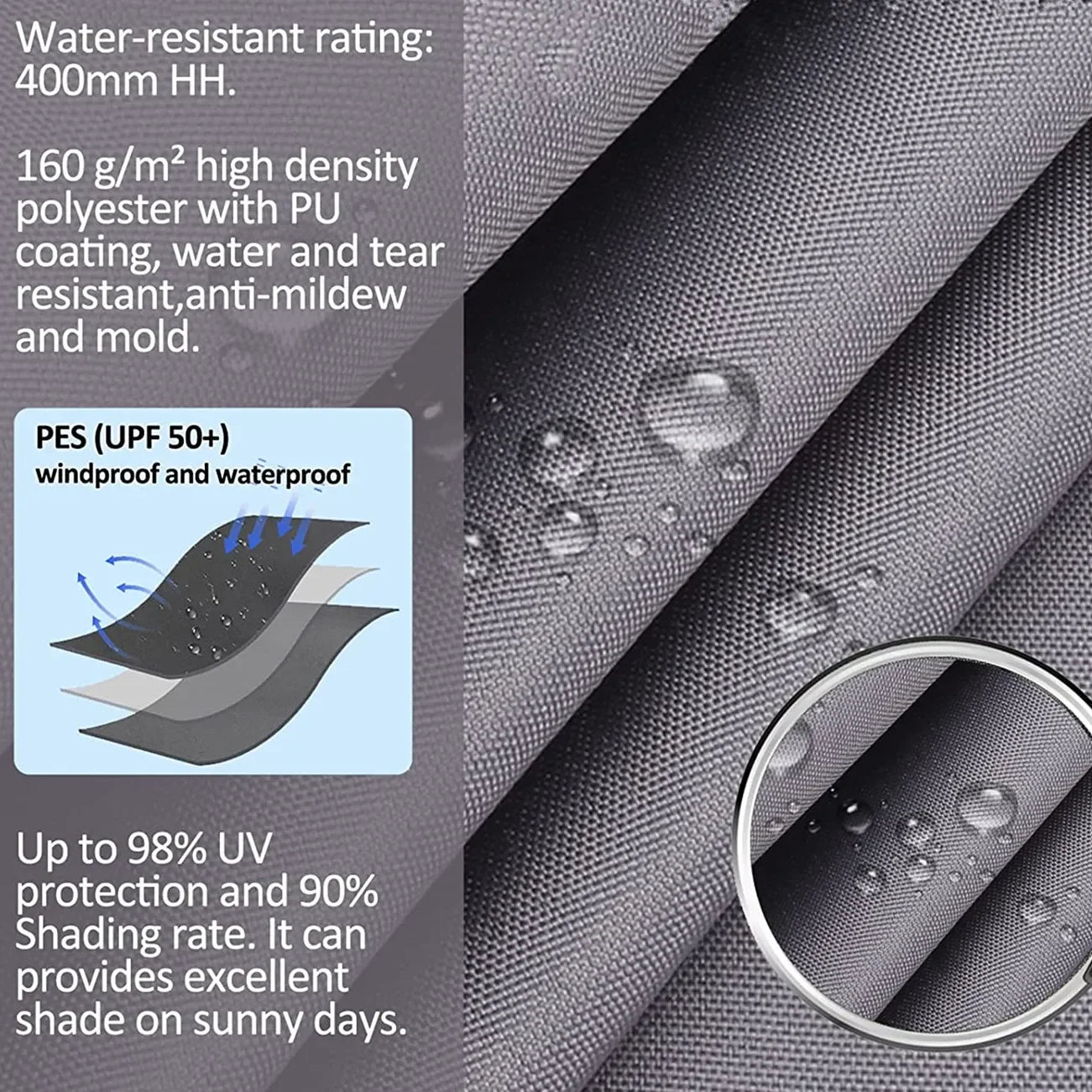Waterproof Sun Shelter Sunshade Protection Shade Sail Awning Camping Shade Cloth Large For Outdoor Canopy Garden Patio 40%OFF