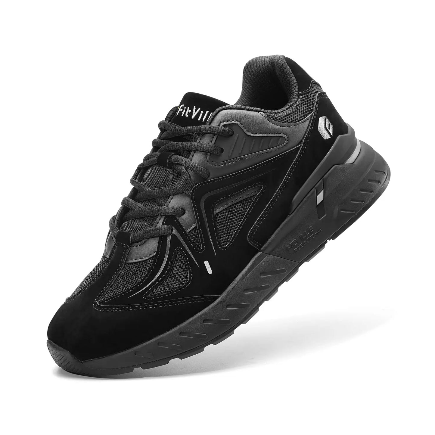 FitVille Men's Walking Shoes Extra Wide Lightweight Sneakers for Flat Feet Arch Fit Heel Pain Relief Non-Slip Running Shoes