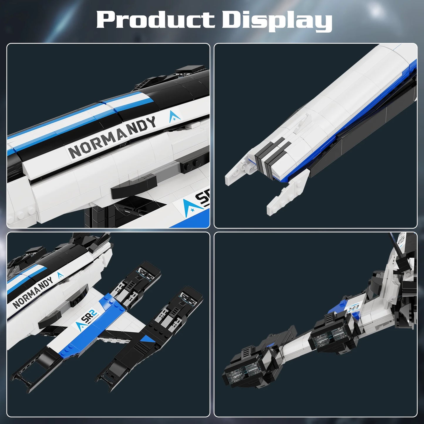 Normandy SR-2 Spaceship Building Blocks Set with Display Stand,Brithday Gifts for Fans Adults