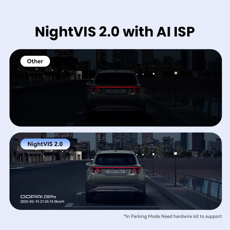 DDPAI Z50 Pro Dash Cam 4K Car DVR 3"IPS Screen 5GHz WiFi GPS ADAS 24H Parking Monitor Front and Rear Dashcam Car Camera