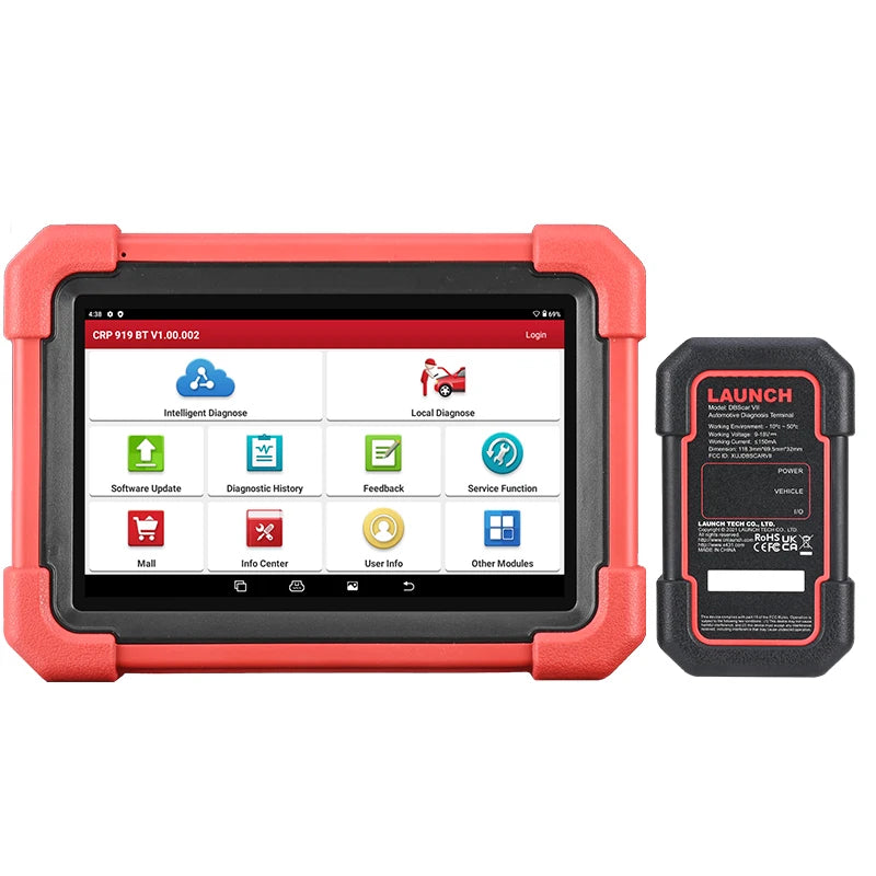 LAUNCH X431 CRP919X-BT OBD2 Scanner Automotive Diagnostic Tools Car CANFD DOIP ECU Coding Professional Scan Free Shipping