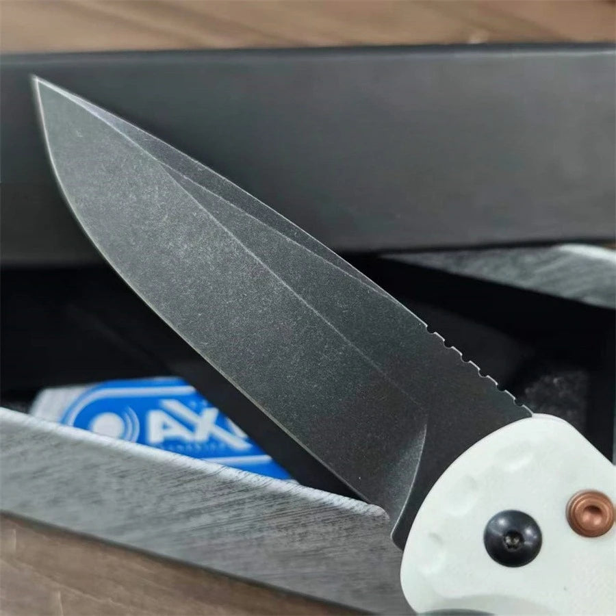 BM 4300 Folding Knife G10 Handle Wilderness Exploration, Hunting, Tactical Combat, Ergonomic Handle, EDC Multi-functional Knives