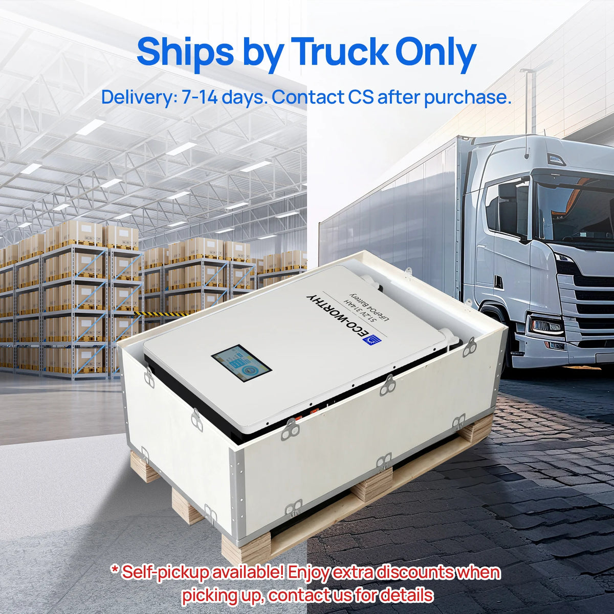 ECO-WORTHY 48V 314Ah (V1) LiFePO4 Lithium Battery, 16.1kWh High Capacity Energy Storage with Breakers RS485/CAN/RS232 for Home