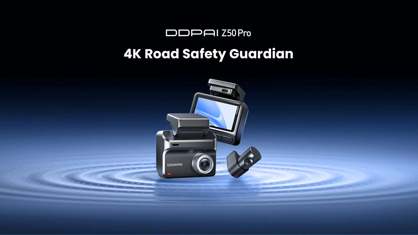 DDPAI Z50 Pro Dash Cam 4K Car DVR 3"IPS Screen 5GHz WiFi GPS ADAS 24H Parking Monitor Front and Rear Dashcam Car Camera